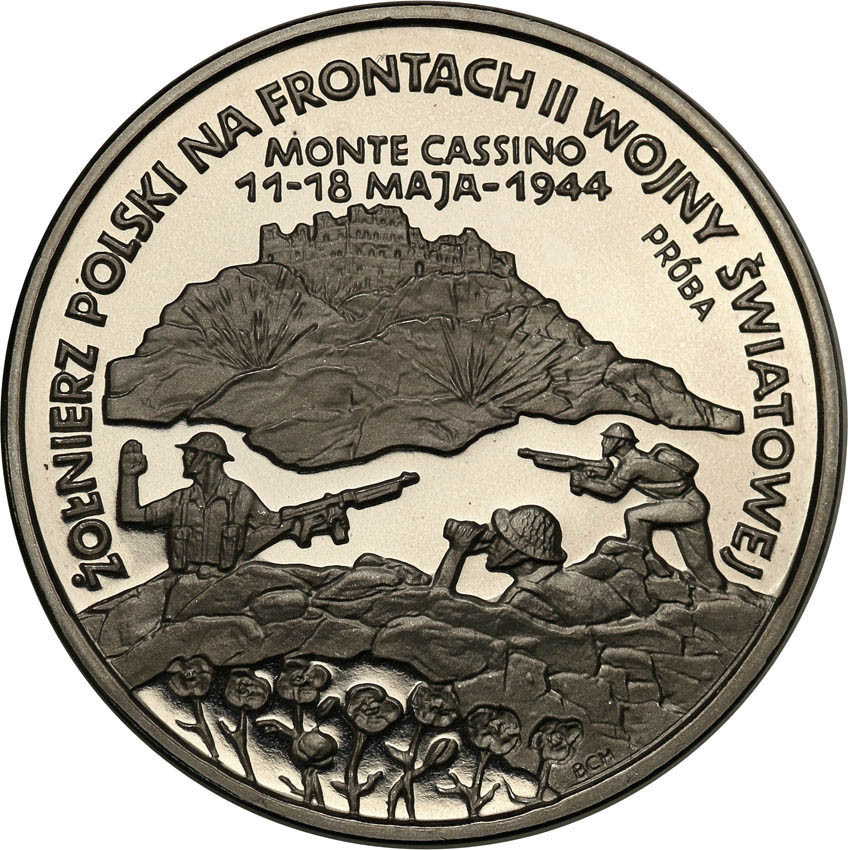II RP. PRÓBA Nikiel 200.000 złotych 1994 Monte Cassino